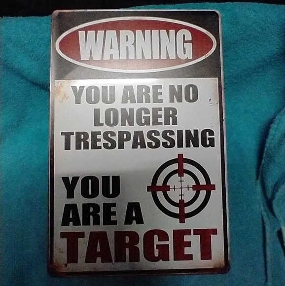 Warning Sign - Red White and Black - Picture 1 of 2